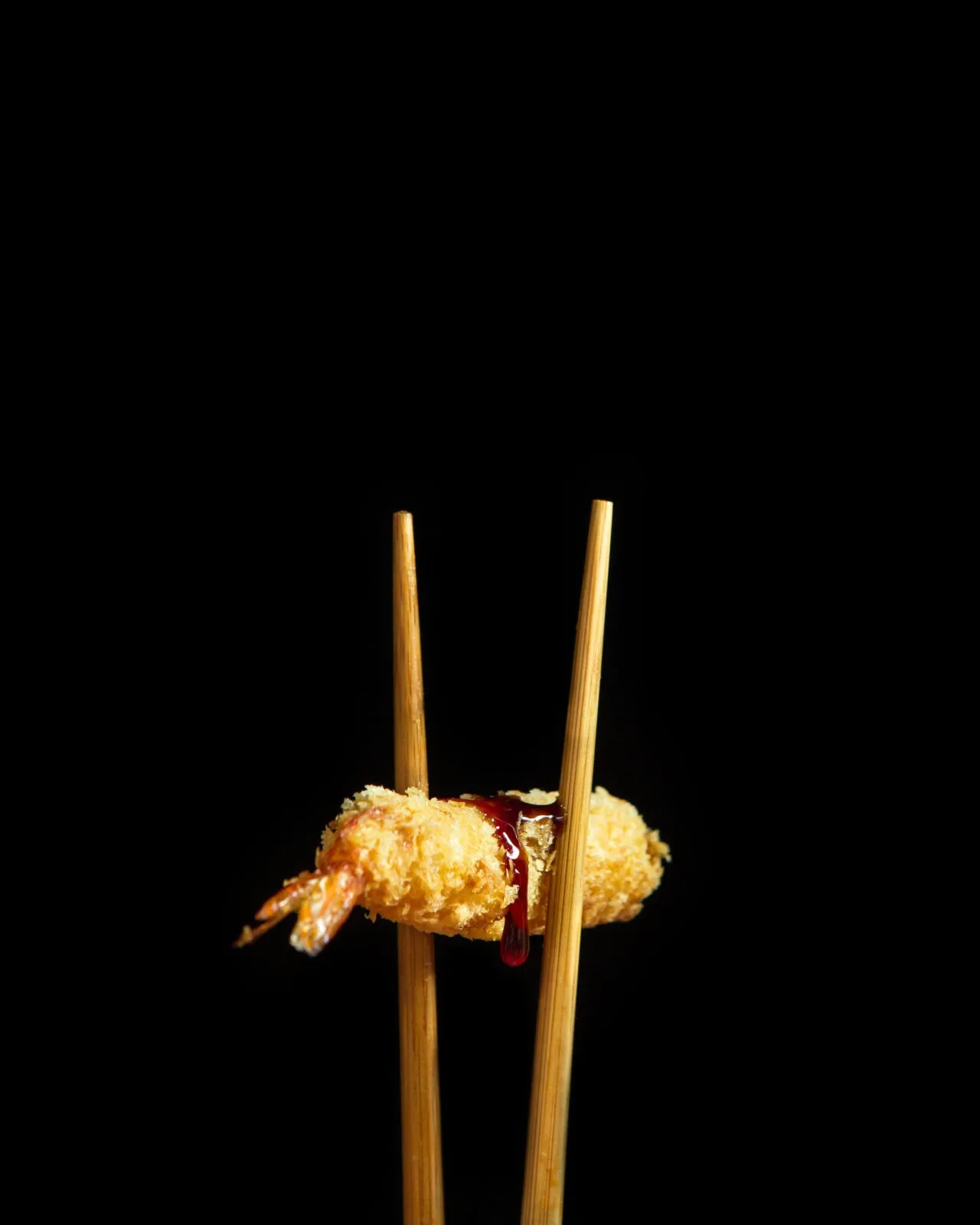 ebi tempura con palillos